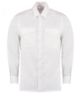 Kustom Kit Long Sleeve Tailored Pilot Shirt - PPE Supplies Direct