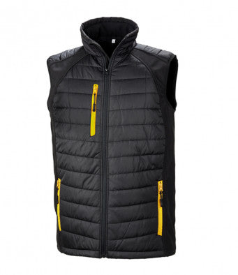 Result Black Compass Padded Gilet - PPE Supplies Direct