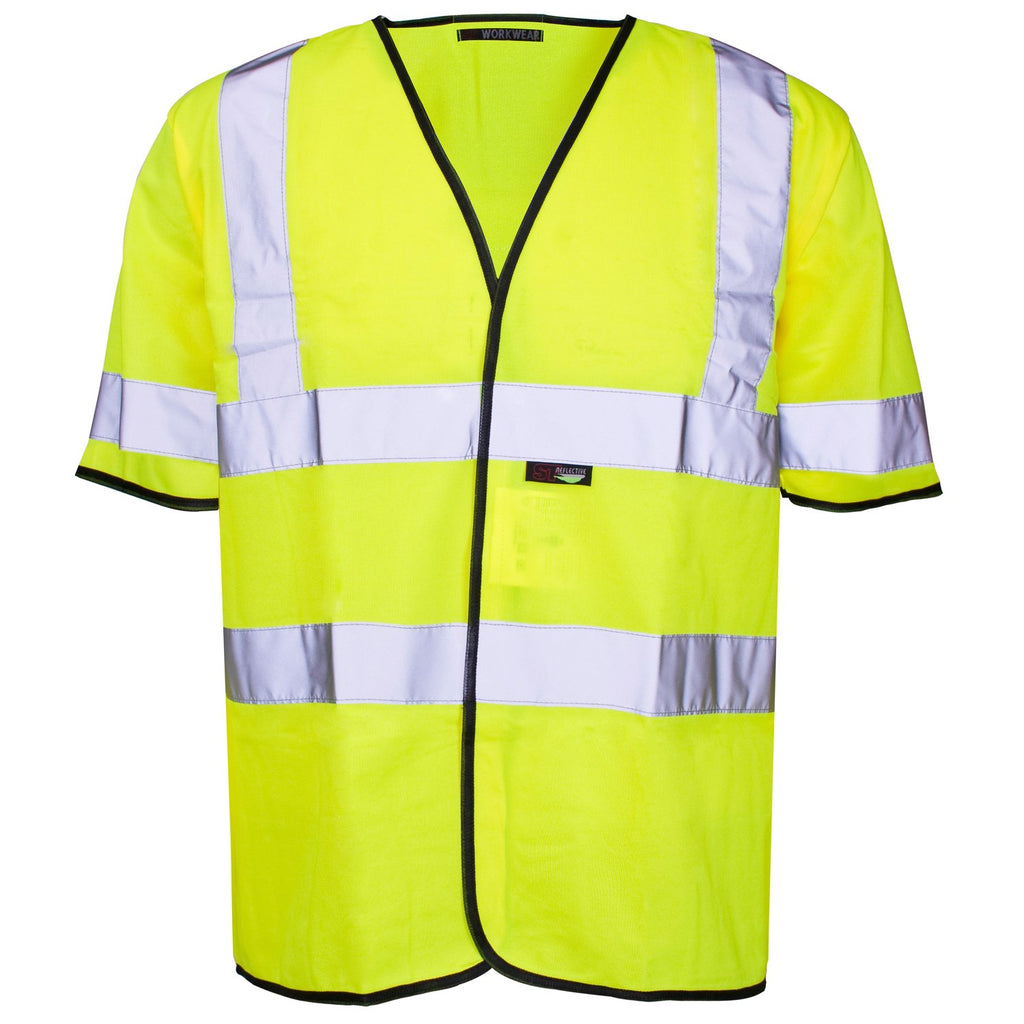 Hi Vis Short Sleeved Vest - PPE Supplies Direct