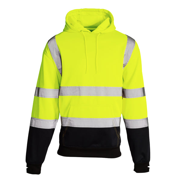 Hi Vis 2 Tone Hooded Sweatshirt - PPE Supplies Direct