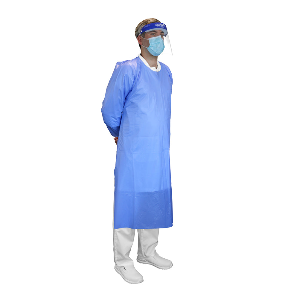 Supertouch PVC Gown With Thumb Loop (Case of 100) - PPE Supplies Direct