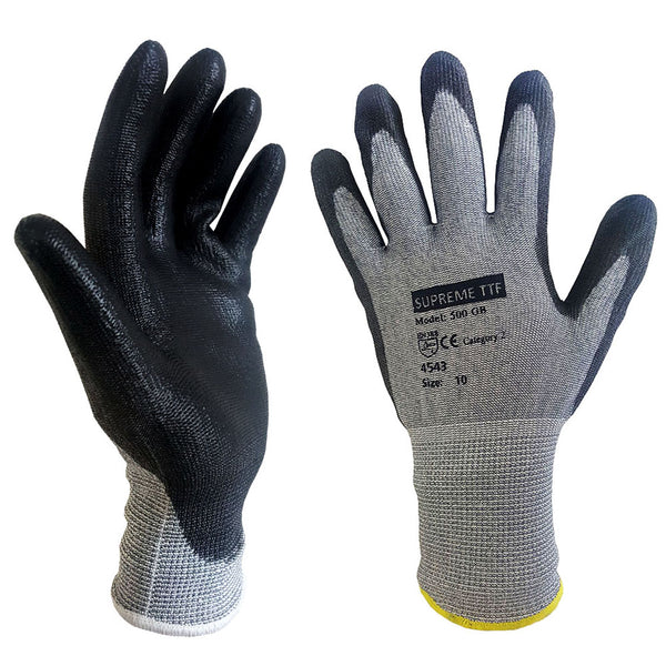 500 GB Grey/Black Cut Level 5 Protection Gloves - PPE Supplies Direct