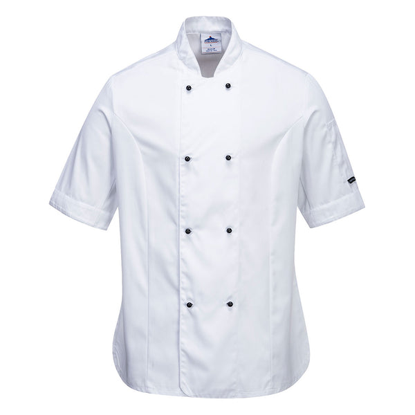 Rachel Ladies Short Sleeve Chefs Jacket - PPE Supplies Direct