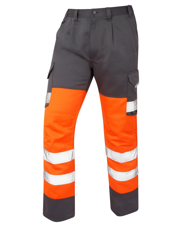 BIDEFORD ISO 20471 Cl 1 Poly/Cotton Cargo Trouser Two Tone Grey - PPE Supplies Direct