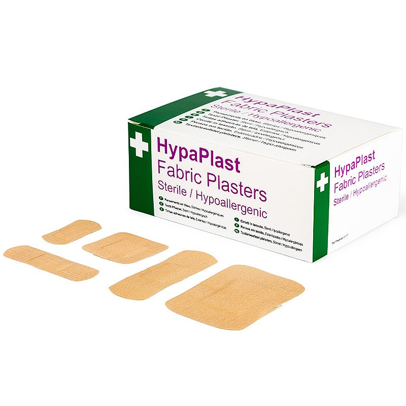 HypaPlast Fabric Plasters, Assorted (100) - PPE Supplies Direct