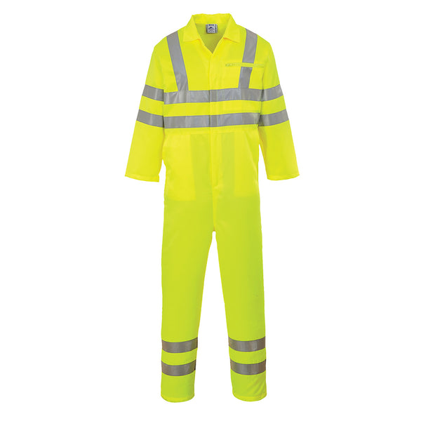 Hi-Vis Poly-cotton Coverall - PPE Supplies Direct