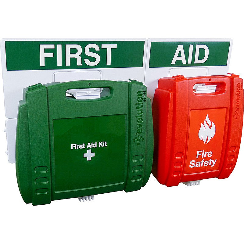 Evolution First Aid and Fire Safety Point, Large - 43 x 65cm - PPE Supplies Direct