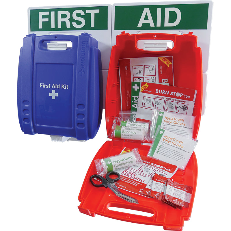 Evolution Catering First Aid Point, Medium (Blue Case) - PPE Supplies Direct
