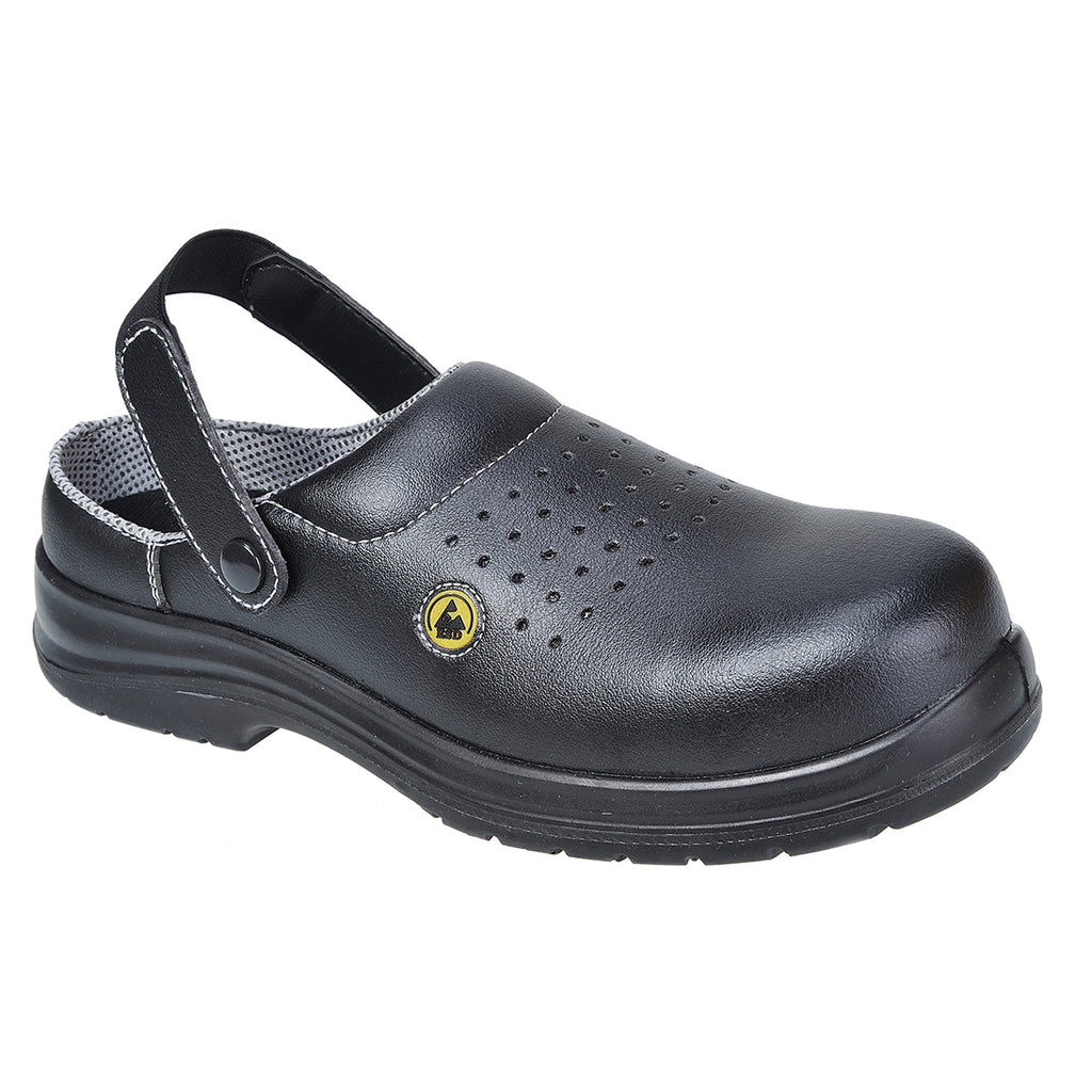 Portwest Compositelite ESD Perforated Safety Clog SB AE - PPE Supplies Direct