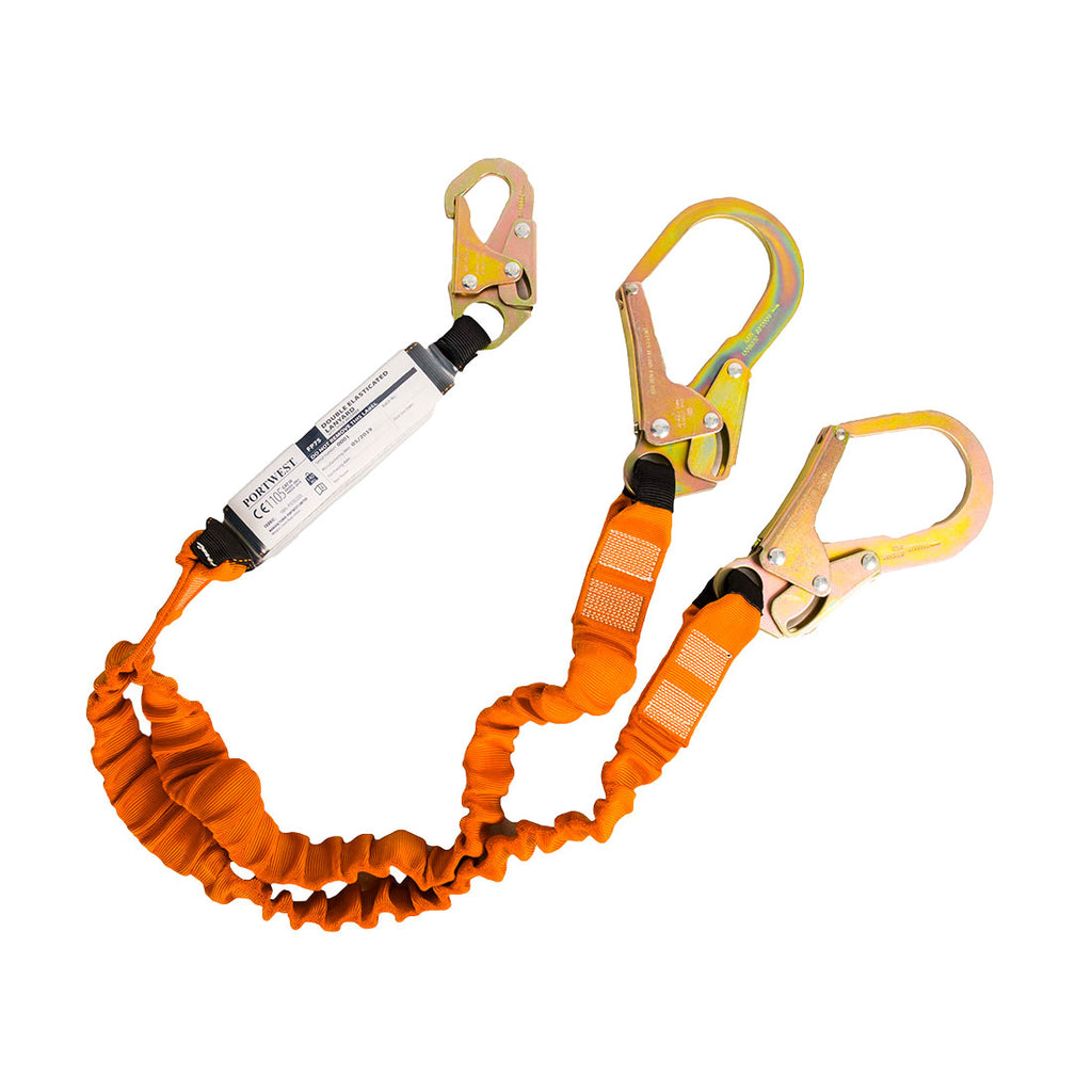 Double 140kg Lanyard with Shock Absorber - PPE Supplies Direct