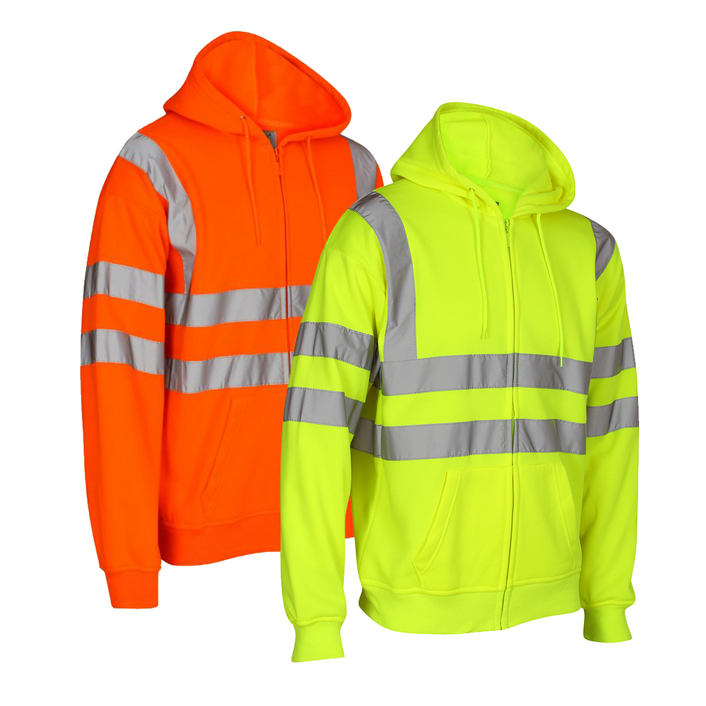 Kapton Hi-Vis Full Zip Hooded Sweatshirt - PPE Supplies Direct
