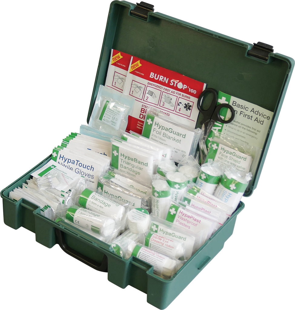 British Standard Compliant Economy Workplace First Aid Kit (Large) - PPE Supplies Direct