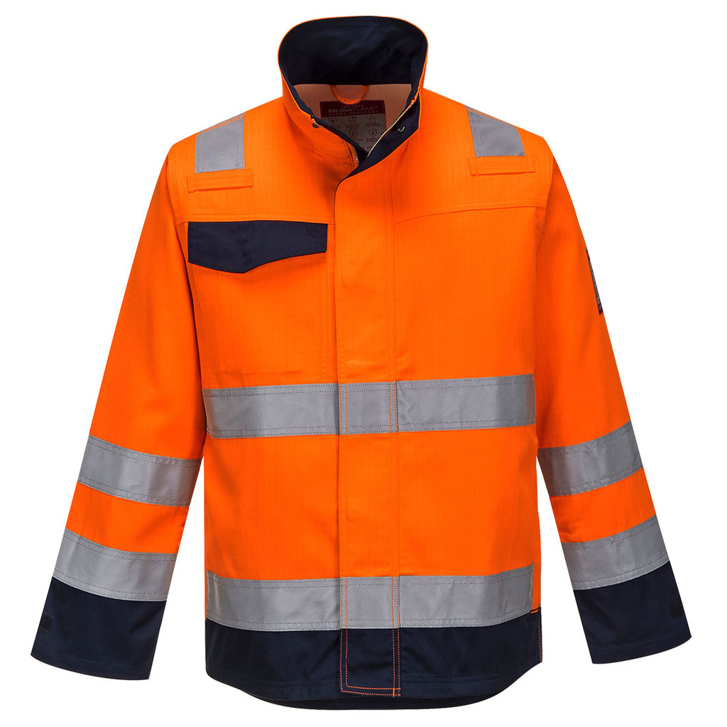 Modaflame RIS Orange/Navy Jacket - PPE Supplies Direct