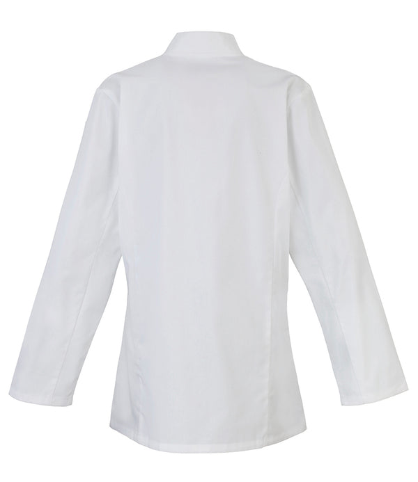 Premier Ladies Long Sleeve Chef's Jacket - PPE Supplies Direct