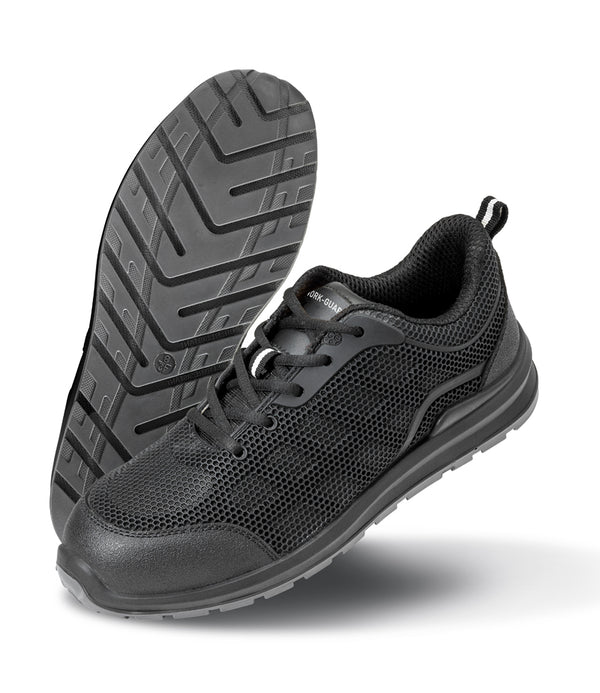 Result Work-Guard All Black SRA SB Safety Trainers - PPE Supplies Direct