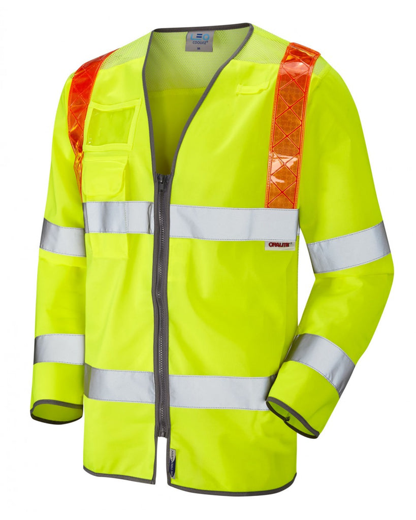 BARBROOK ISO 20471 Cl 3 Orange Brace Sleeved Waistcoat - PPE Supplies Direct