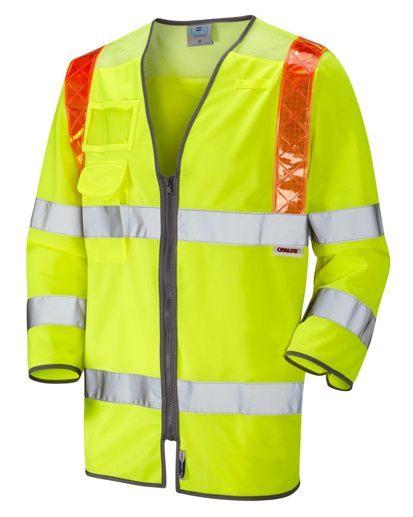 TADDIPORT ISO 20471 Cl 3 Orange Brace 3/4 Sleeve Waistcoat - PPE Supplies Direct