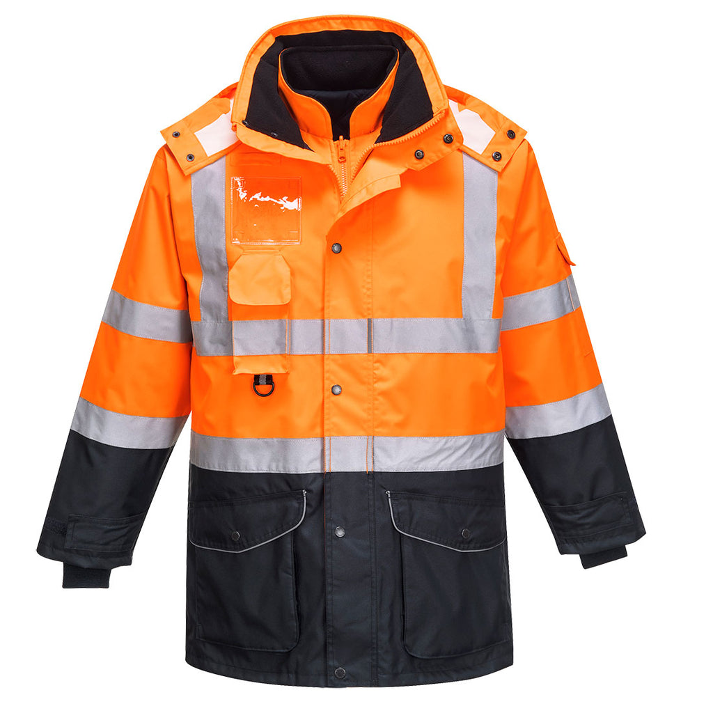 Hi-Vis 7-in-1 Contrast Traffic Jacket - PPE Supplies Direct