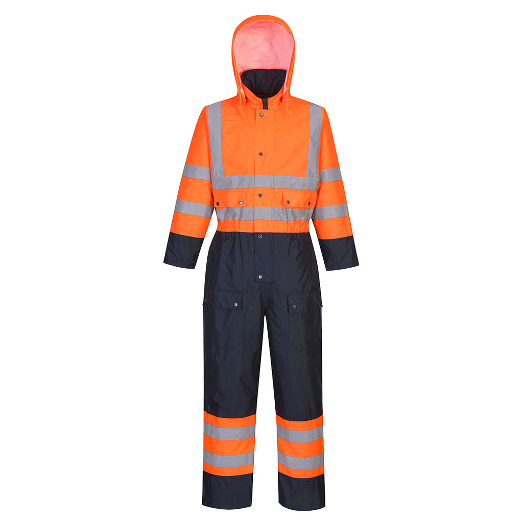 Hi-Vis Contrast Coverall - Lined - PPE Supplies Direct