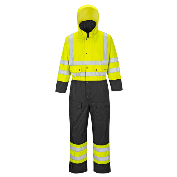 Hi-Vis Contrast Coverall - Lined - PPE Supplies Direct