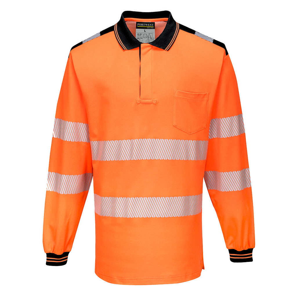PW3 Hi-Vis Polo Shirt L/S - PPE Supplies Direct