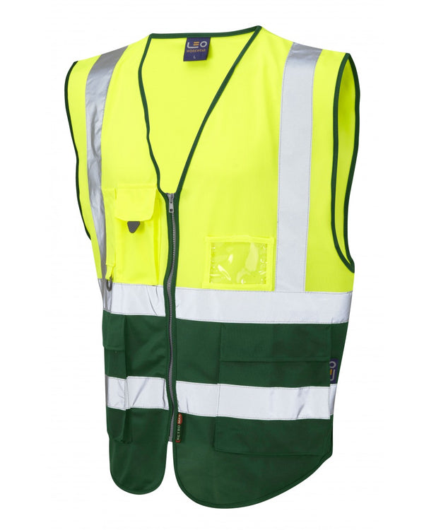 LYNTON ISO 20471 Cl 1 Superior Waistcoat (Yellows) - PPE Supplies Direct
