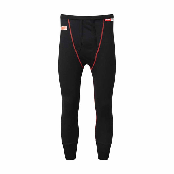 Black ARC FR-AST long pants with red stitching.