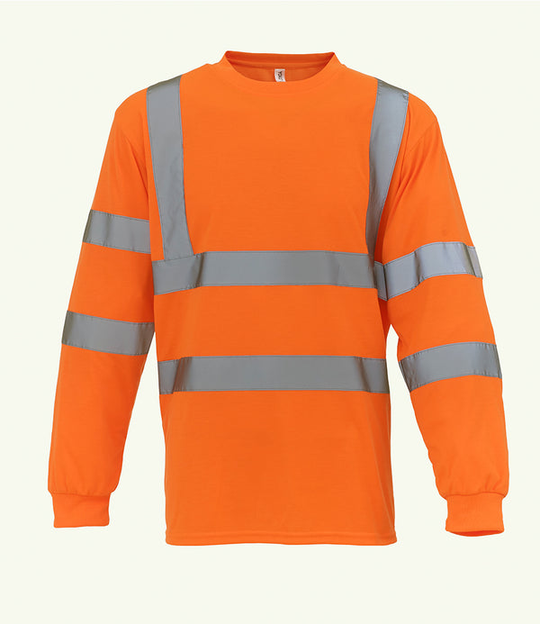 Yoko Hi-Vis Long Sleeve T-Shirt - PPE Supplies Direct