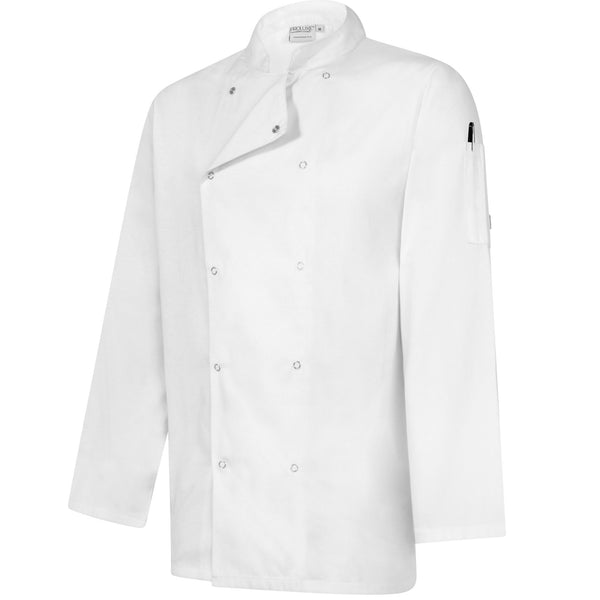 Dennys Long Sleeve Press Stud Chef's Jacket - PPE Supplies Direct