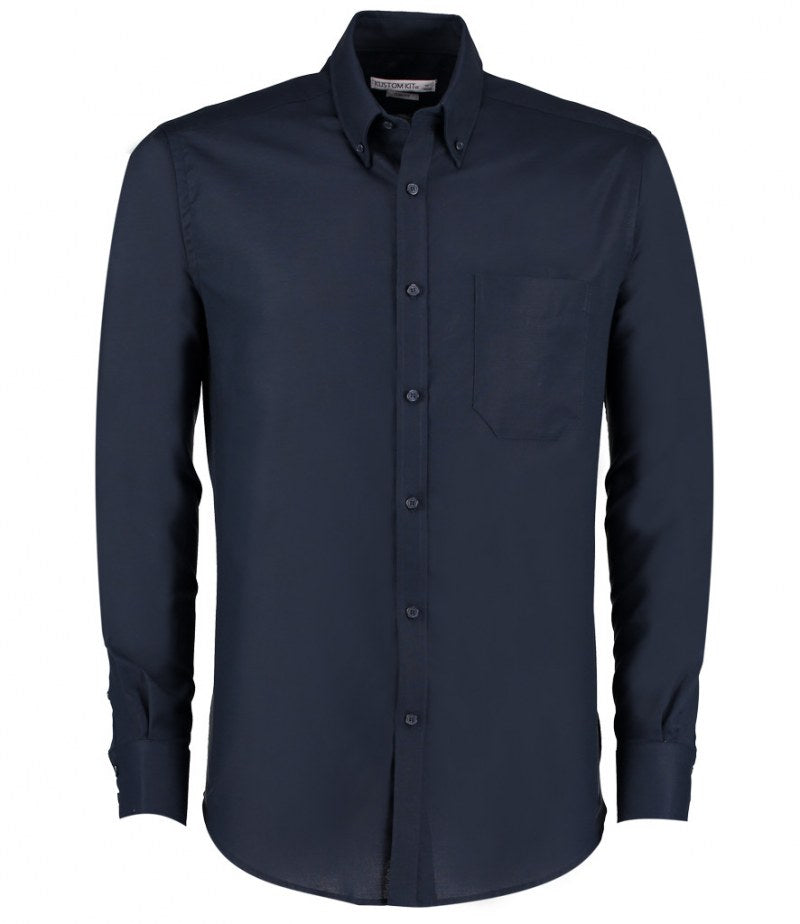 Kustom Kit Long Sleeve Slim Fit Workwear Oxford Shirt - PPE Supplies Direct