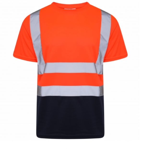 Kapton Hi-Vis Short Sleeve Two Tone Crew Neck T-Shirt - PPE Supplies Direct