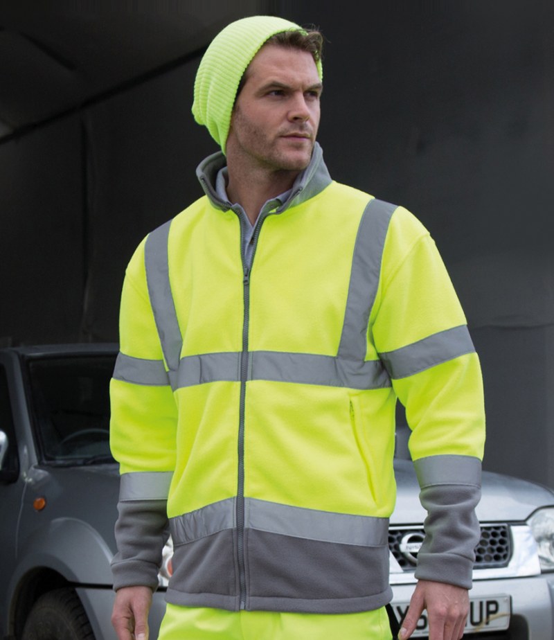 Result Safe-Guard Hi-Vis Micro Fleece Jacket - PPE Supplies Direct
