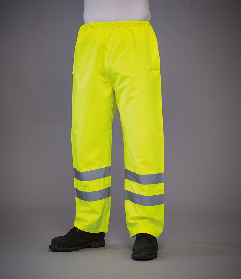 Yoko Hi-Vis Waterproof Overtrousers - PPE Supplies Direct
